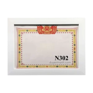 Khung bằng khen viền trắng 3cm N302