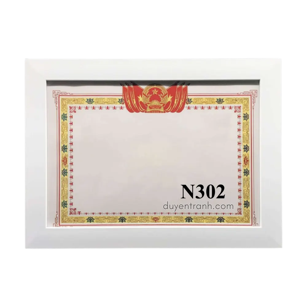Khung bằng khen viền trắng 3cm N302
