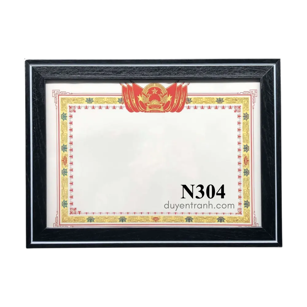 Khung bằng khen viền đen bo 3cm N304