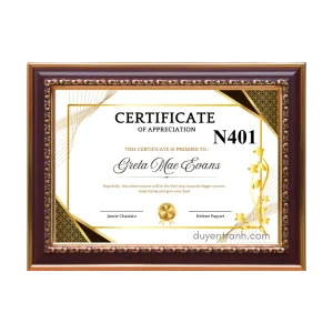 Khung Chứng Nhận A4 Sang Trọng - Certificate, Bằng Cấp, Giấy Phép