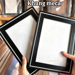Khung ảnh 13x18 để bàn mặt mica viền đen trắng