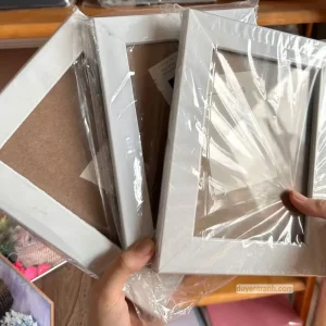 Khung ảnh 13x18 để bàn viền trắng