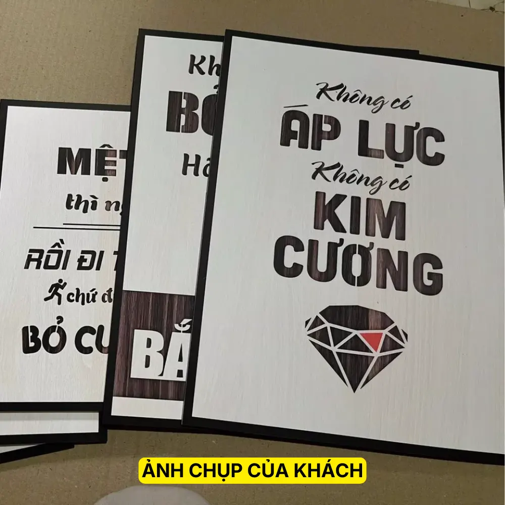 Cận cảnh chất liệu tranh động lực formex 5mm dán tường - ảnh thực tế Duyên Tranh