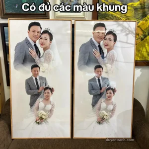 ảnh cổng đám cưới tráng gương viền vàng