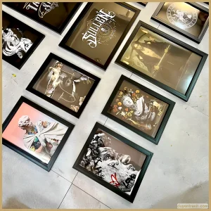 Khung ảnh đen dành cho salon tóc