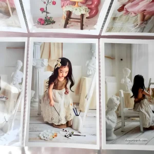 Ảnh ép lụa 6x9 cho con gái