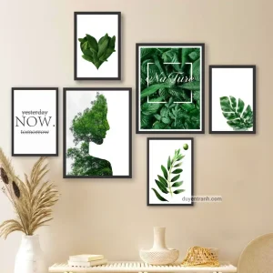 Tranh hoa lá dán tường mẫu 1