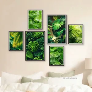 Tranh hoa lá dán tường mẫu 4