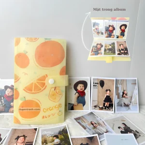 Mặt trong và mặt ngoài của album ảnh tặng kèm khi in ép lụa