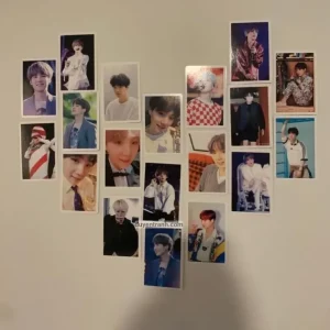 In ảnh Polaroid từ điện thoại — nhiều tấm ảnh Polaroid xếp thành hình trái tim