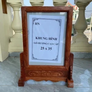 Khung ảnh thờ 25x35cm gỗ hương cao cấp
