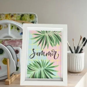 Khung ảnh 15x21 để bàn viền màu trắng