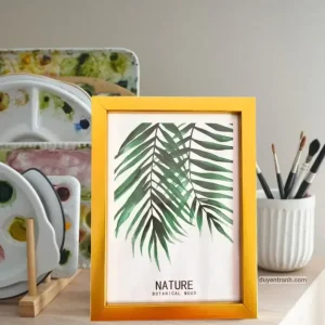 Khung ảnh 15x21 để bàn viền màu vàng