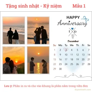 Mẫu thiết kế tặng sinh nhật hoặc kỷ niệm mẫu 1