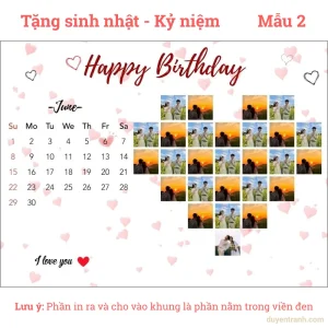 Mẫu thiết kế tặng sinh nhật hoặc kỷ niệm mẫu 2