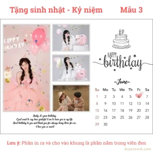 Mẫu thiết kế tặng sinh nhật hoặc kỷ niệm mẫu 3