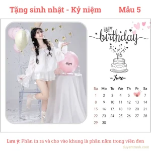 Mẫu thiết kế tặng sinh nhật hoặc kỷ niệm mẫu 5