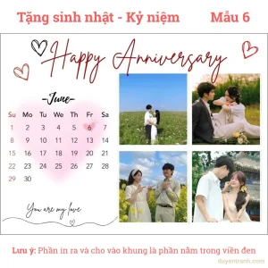 Mẫu thiết kế tặng sinh nhật hoặc kỷ niệm mẫu 6