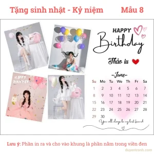 Mẫu thiết kế tặng sinh nhật hoặc kỷ niệm mẫu 8