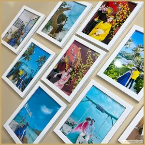 Khung ảnh trắng decor