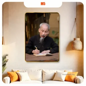Tranh Bác Hồ làm việc mẫu 5