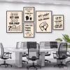 Bộ 5 tranh động lực Chỉ Show Kết Quả Chỉ Nói Giải Pháp - tranh dán tường văn phòng DL31 Duyên Tranh