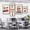 Bộ 5 tranh động lực Có Kết Quả Mới Có Giá Trị - tranh formex văn phòng DL26 Duyên Tranh