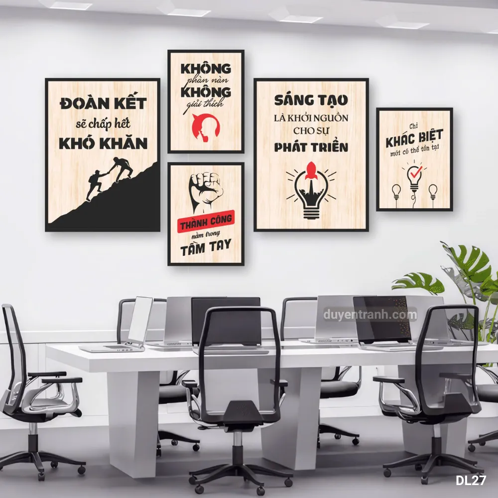 Tranh động lực Đoàn Kết Sẽ Chấp Hết Khó Khăn - DL27