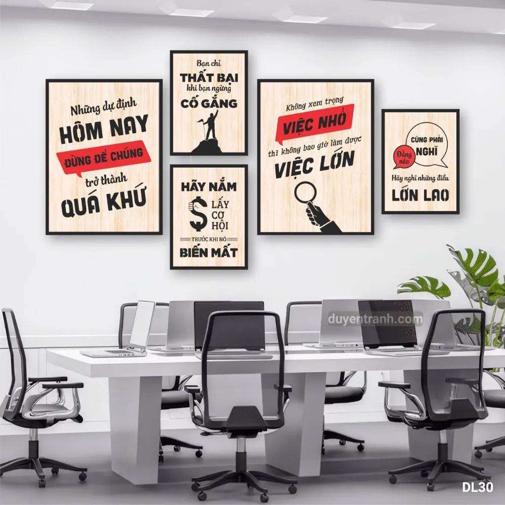 Tranh động lực Dự Định Hôm Nay Đừng Để Thành Quá Khứ - DL30