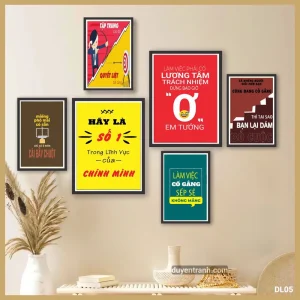 Bộ 6 tranh động lực Hãy Là Số 1 Trong Lĩnh Vực Của Chính Mình - tranh dán tường DL05 Duyên Tranh