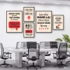 Bộ 5 tranh động lực Khách Hàng Là Người Trả Lương - tranh nền gỗ dán tường DL41 Duyên Tranh