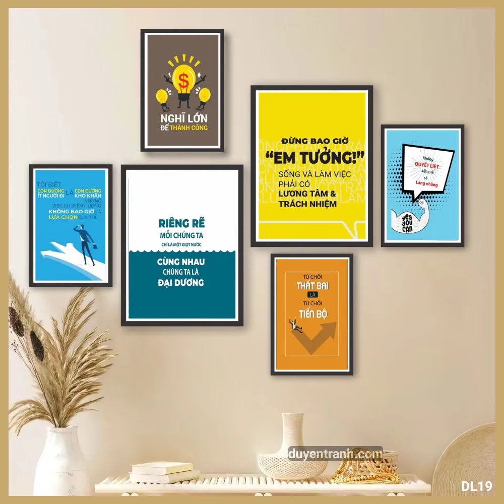 Tranh động lực Nghĩ Lớn Để Thành Công - DL19