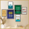 Bộ 6 tranh động lực Người Chèo Thuyền Giỏi Không Đến Từ Biển Lặng - tranh dán tường DL22 Duyên Tranh