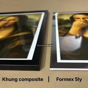 Tranh nhà vệ sinh danh họa Mona Lisa bề mặt tráng gương