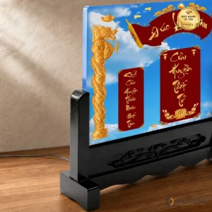 Ảnh thờ pha lê Cửu Huyền Thất Tổ - mẫu 3