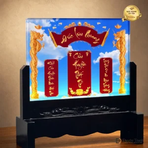 Ảnh thờ pha lê Cửu Huyền Thất Tổ - mẫu 5