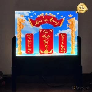 Ảnh thờ pha lê Cửu Huyền Thất Tổ - mẫu 7