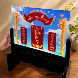 Ảnh thờ pha lê Cửu Huyền Thất Tổ - mẫu 8