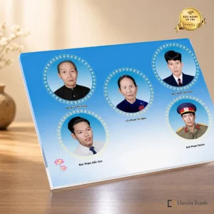 Ảnh thờ gia tộc nhiều người một khung - mẫu 6