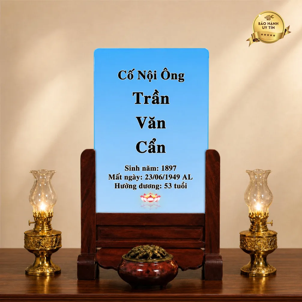 Ảnh thờ tưởng niệm không có ảnh chân dung - mẫu 6