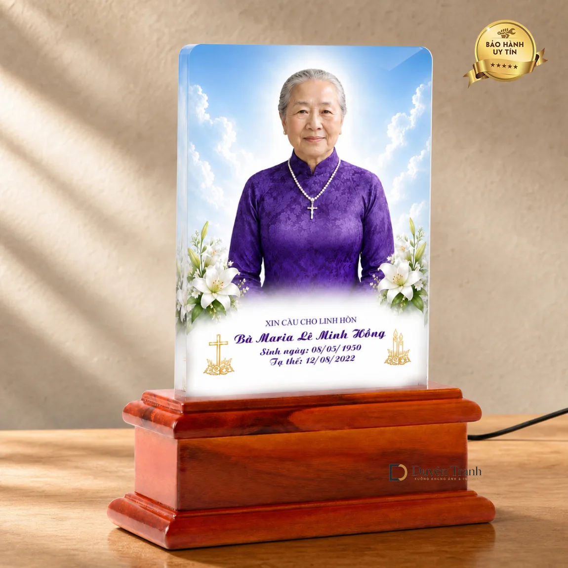 Ảnh thờ pha lê Công giáo - mẫu 7