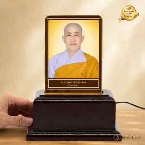 Ảnh thờ pha lê để chùa có đèn LED - mẫu 2