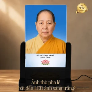 Ảnh thờ pha lê Phật giáo tăng ni