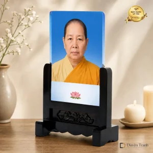 Ảnh thờ pha lê Phật giáo tăng ni - mẫu 3