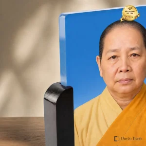 Ảnh thờ pha lê Phật giáo tăng ni - mẫu 4