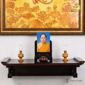 Ảnh thờ pha lê Phật giáo tăng ni - mẫu 6