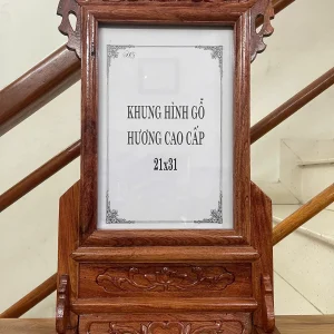 Khung ảnh thờ gỗ hương KAT11 kèm in ảnh thờ tại xưởng