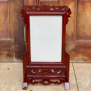 Khung ảnh thờ gỗ keo KAT12 chạm khắc hoa văn