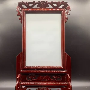 Khung ảnh thờ gỗ keo sơn đỏ truyền thống KAT12