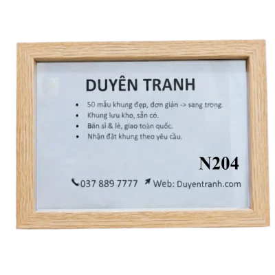 Mẫu viền khung bằng khen N204 - Gỗ sưa 2 cm